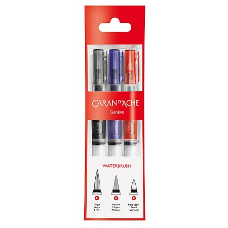 Caran dAche, Water Brush Set 3 tomma penselpennor