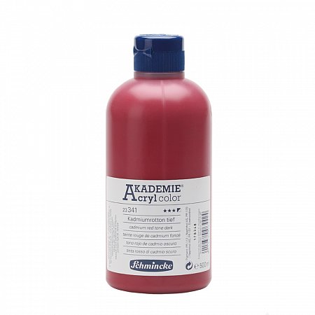 Akademie Acryl, 500ml - 341 cadmium red dark hue