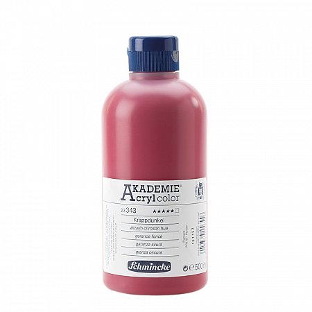 Akademie Acryl, 500ml - 343 madder deep (Alizarine crimson hue)