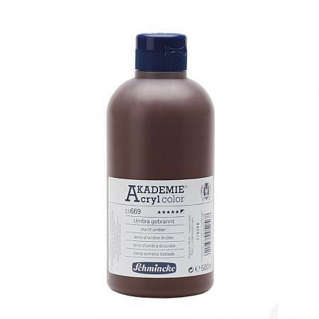 Akademie Acryl, 500ml - 669 burnt umber