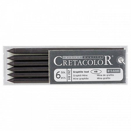 Cretacolor Artists Leads 5,6mm 184 Graphite Laed - 4B
