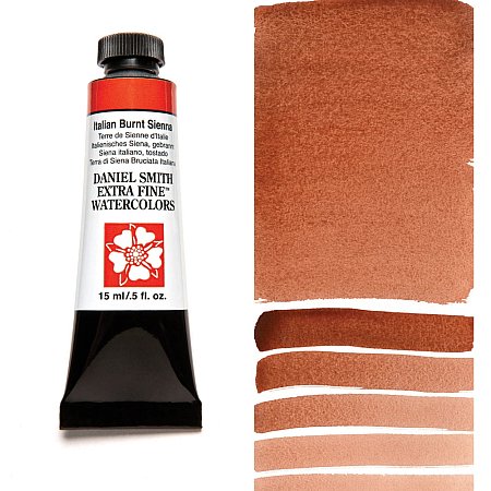 Daniel Smith Watercolor 15ml - 047 Italian Burnt Sienna.