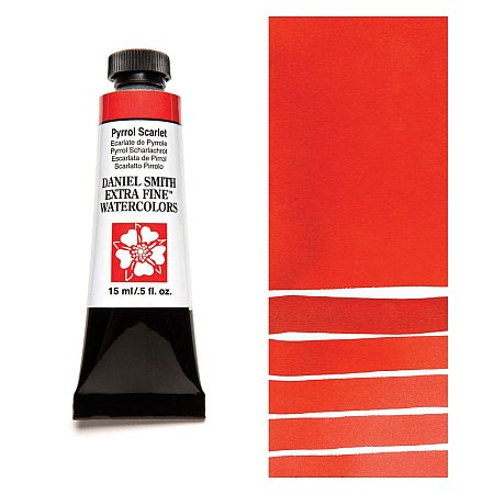 Daniel Smith Watercolor 15ml - 085 Pyrrol Scarlet.