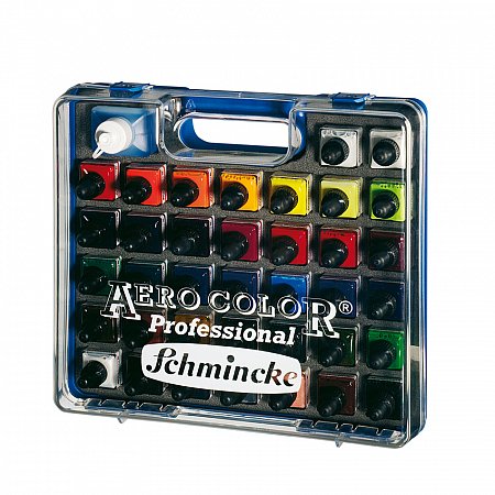 Aero Color Professional, plastic set 37 x 28 ml jars + aero clean rapid
