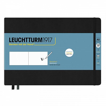 Leuchtturm1917 Sketchbook 150g Landscape A5 - Black