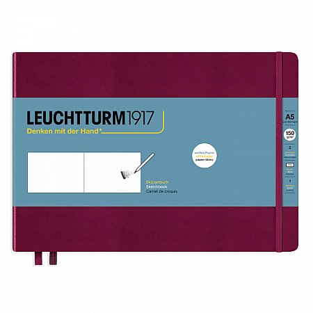 Leuchtturm1917 Sketchbook 150g Landscape A5 - Port red