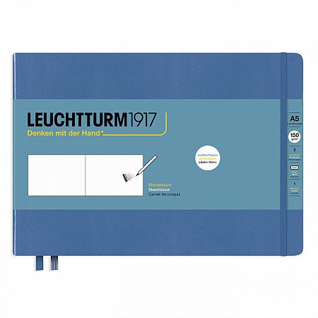 Leuchtturm1917 Sketchbook 150g Landscape A5 - Denim