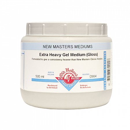 New Masters, 904 Extra Heavy Gel Medium Gloss - 500ml