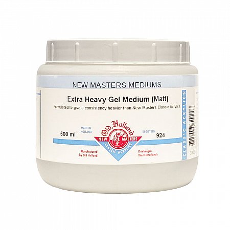 New Masters, 924 Extra Heavy Gel Medium Mat - 500ml