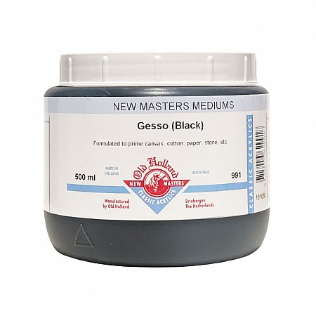 New Masters 991 500ml Gesso - Black