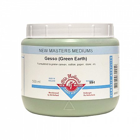New Masters 994 500ml Gesso - Green Earth
