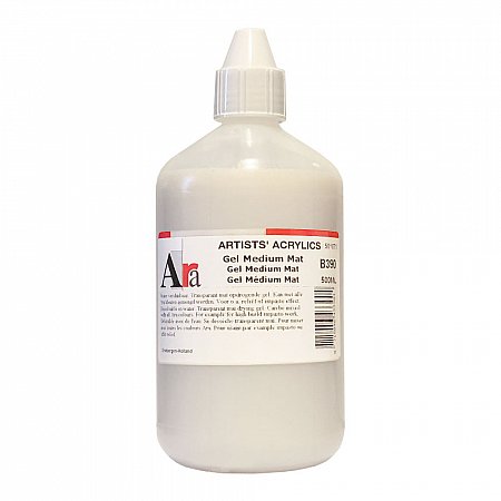 Ara Acrylics, B390 Gel Medium Mat - 500ml