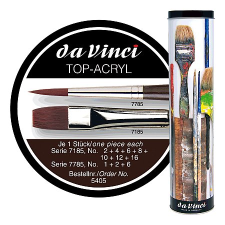 Da Vinci Top-Acryl Set With 10 Brushes + metal tube gift box