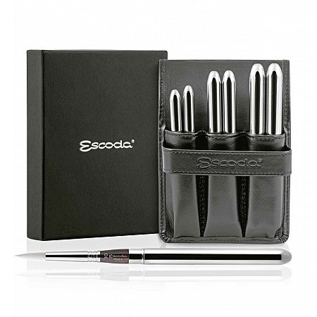 Escoda Synthetic Leather Case - 6 Perla Travel brushes