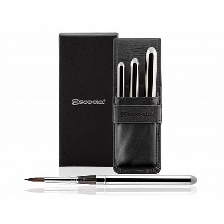 Escoda Versatil 3 Travel brushes in synthetic leather case