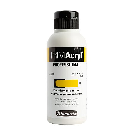 Schmincke PRIMAcryl Fluid 250ml - 211 Cadmium yellow medium