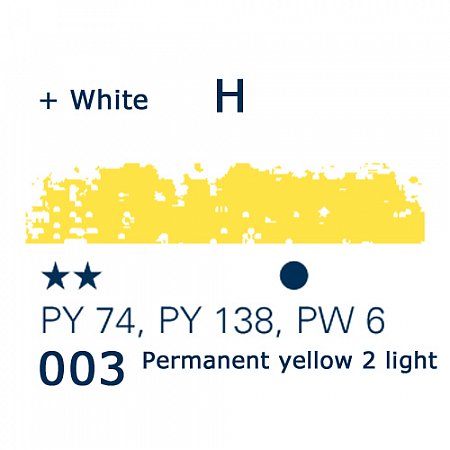 Schmincke Pastels, 003 permanent yellow 2 light - H