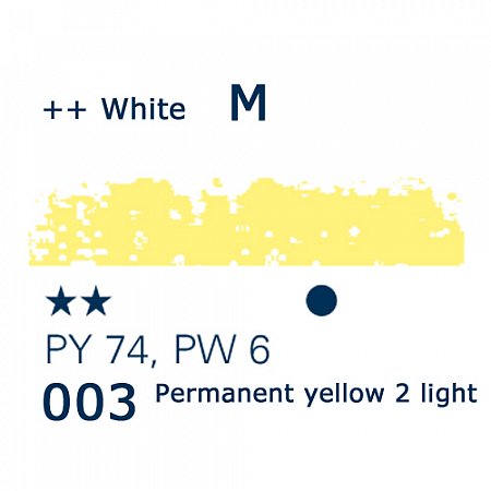 Schmincke Pastels, 003 permanent yellow 2 light - M