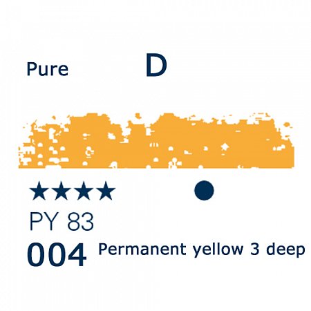 Schmincke Pastels, 004 permanent yellow 3 deep - D