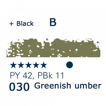Schmincke Pastels, 030 greenish umber - B