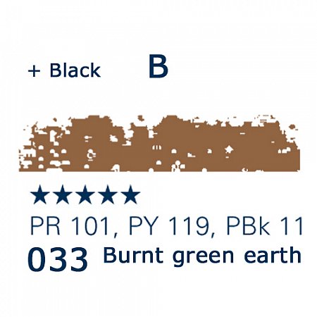 Schmincke Pastels, 033 burnt green earth - B