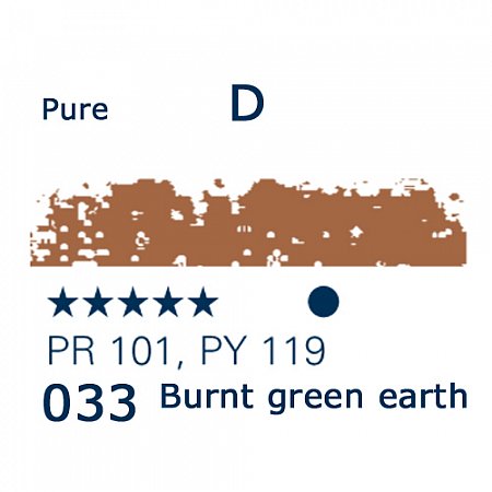 Schmincke Pastels, 033 burnt green earth - D