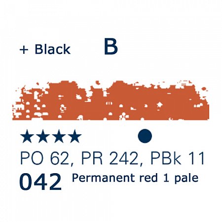 Schmincke Pastels, 042 permanent red 1 pale - B