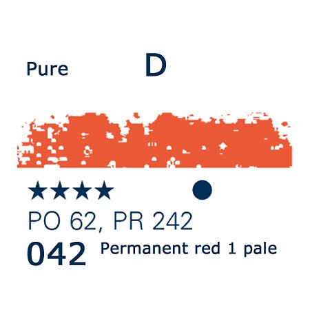 Schmincke Pastels, 042 permanent red 1 pale - D