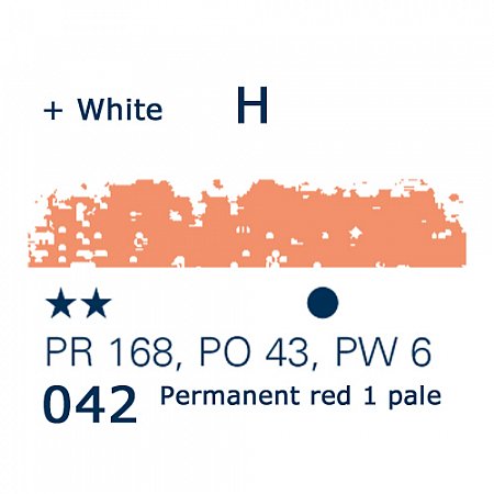 Schmincke Pastels, 042 permanent red 1 pale - H