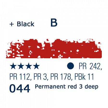 Schmincke Pastels, 044 permanent red 3 deep - B