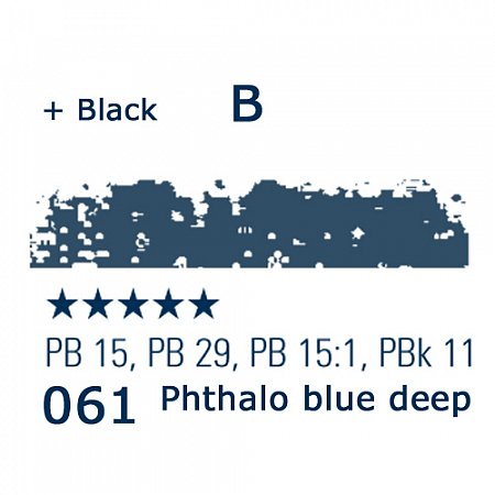 Schmincke Pastels, 061 phthalo blue deep - B