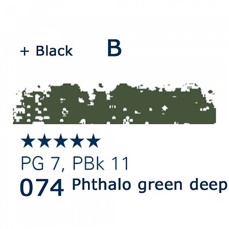 Schmincke Pastels, 074 phthalo green deep - B