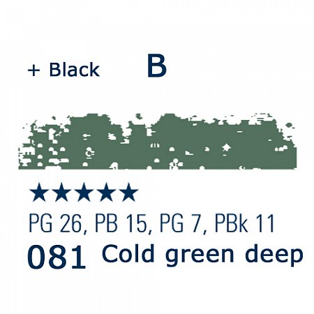 Schmincke Pastels, 081 cold green deep - B