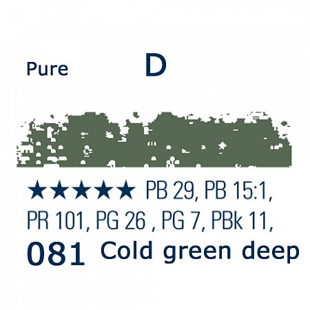 Schmincke Pastels, 081 cold green deep - D