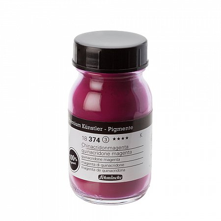 Schmincke Pigments, 100ml - 374 quinacridone magenta 34g