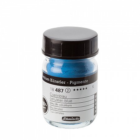 Schmincke Pigments Extra, 50ml - 487 cerulean blue 68g