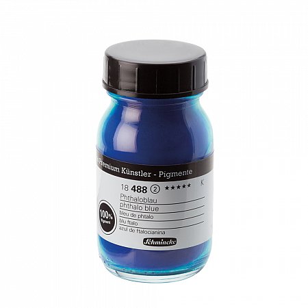 Schmincke Pigments, 100ml - 488 phthalo blue 35g