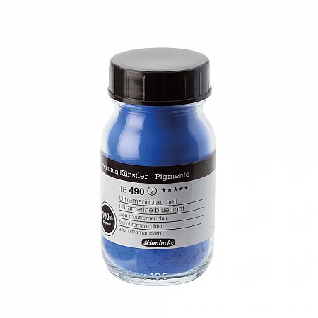Schmincke Pigments 100ml - 490 ultramarine blue light 60g