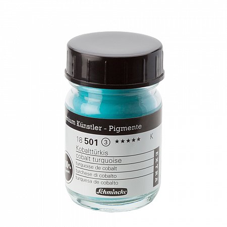 Schmincke Pigments Extra, 50ml - 501 cobalt turquoise 68g