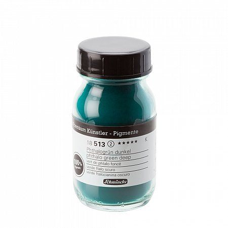 Schmincke Pigments, 100ml - 513 phthalo green deep 44g