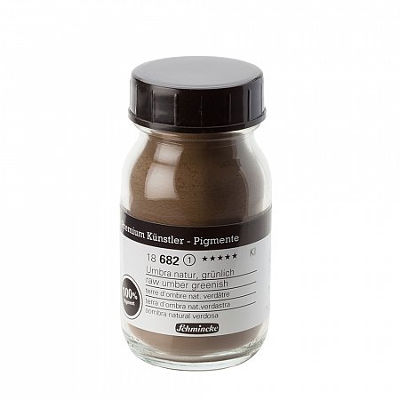 Schmincke Pigments, 100ml - 682 raw umber greenish 100g