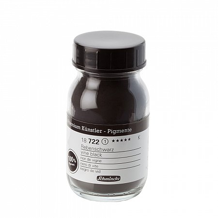 Schmincke Pigments, 100ml - 722 vine black 89g