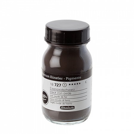 Schmincke Pigments, 100ml - 727 black iron oxide 88g