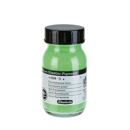 Schmincke Pigments, 100ml - 826 fluorecent green 100g