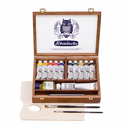 Mussini dark wooden set 10x35ml white 120ml + accessories