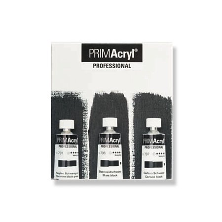 Schmincke PRIMAcryl set of 3 black shades