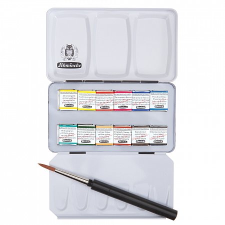 Horadam Aquarell compact set - 12 x 1/2 pans+ brush