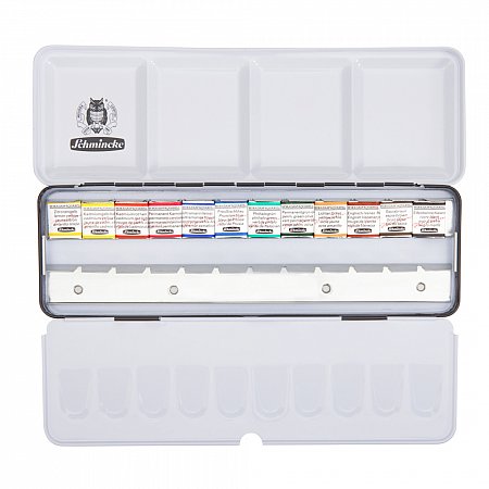 Horadam Aquarell metal set - 12 x 1/2 pans + space 12 x 1/2 pans