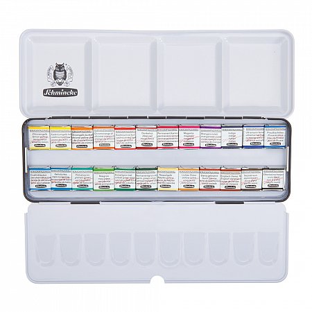 Horadam Aquarell metal set - 24 x 1/2 pans