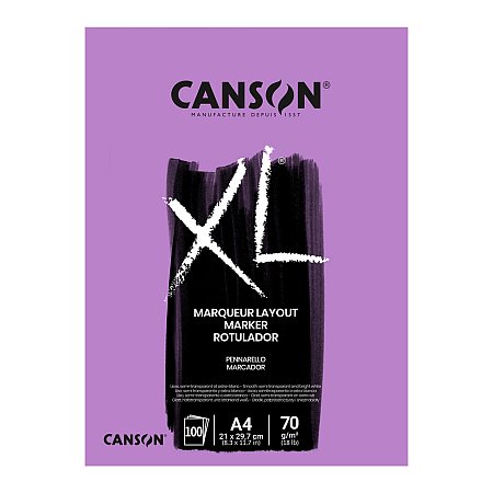 Canson XL Marker, 70g 100 sheets glued - A4